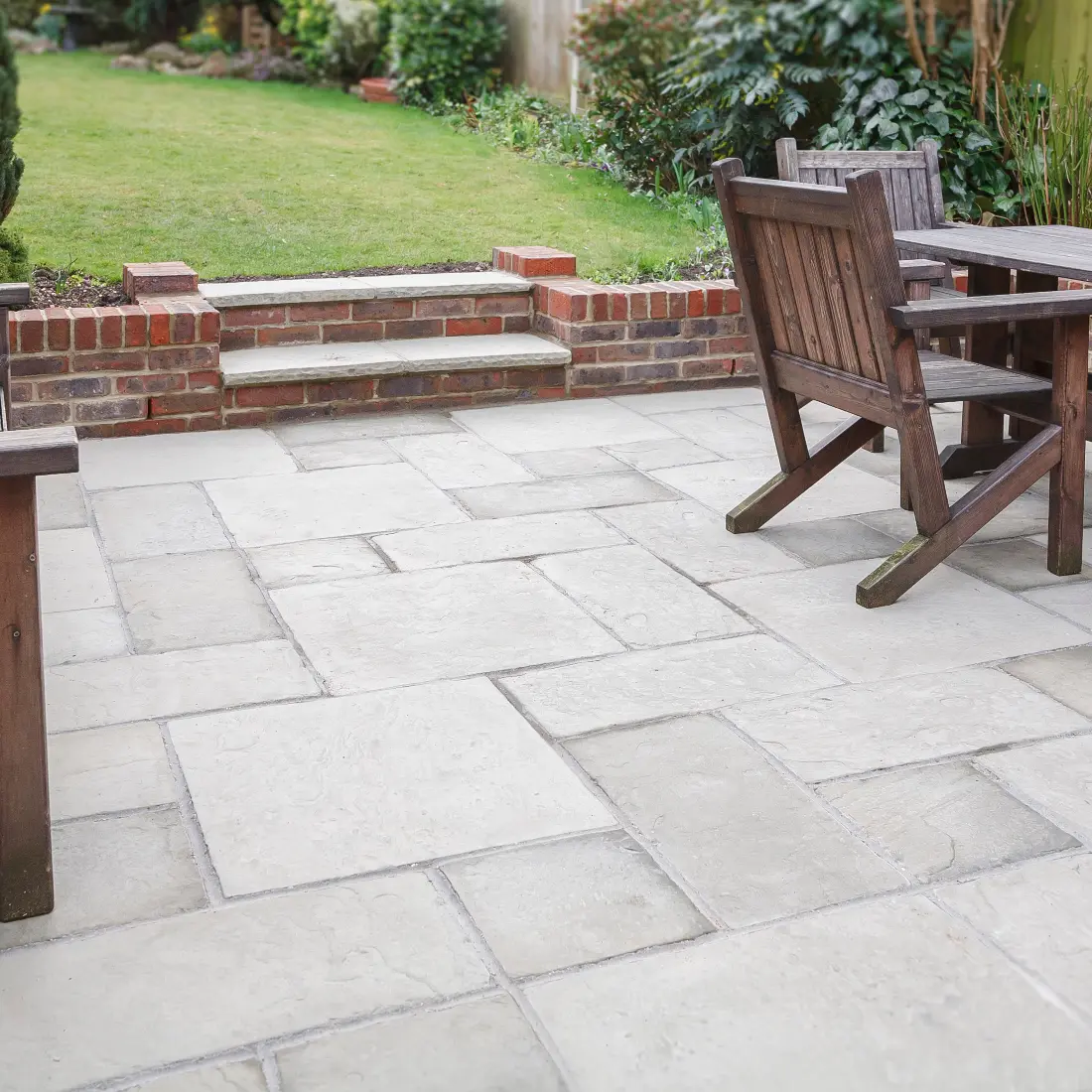 Natural stone patio