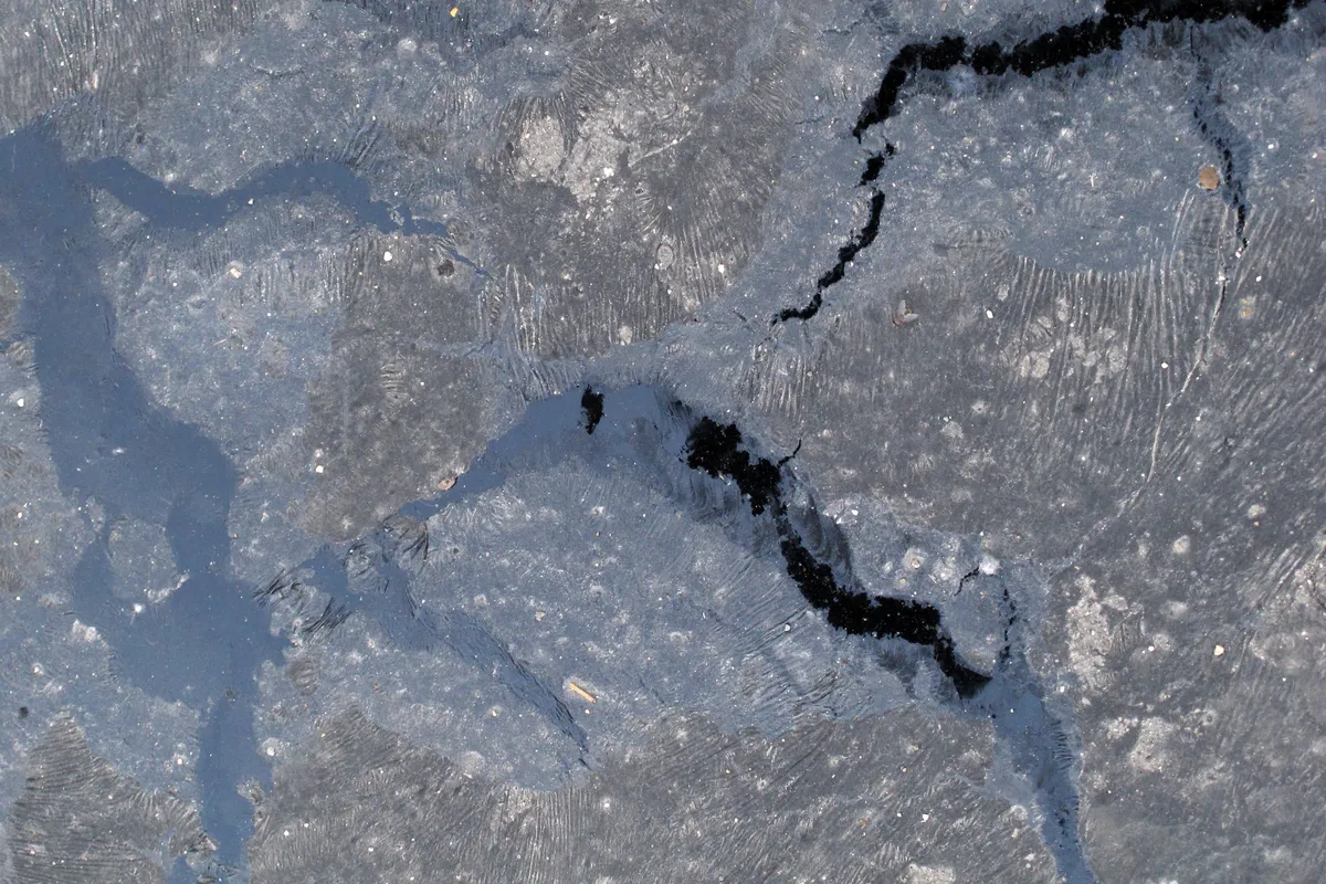 A cracked and split roof covering that has finally let water through