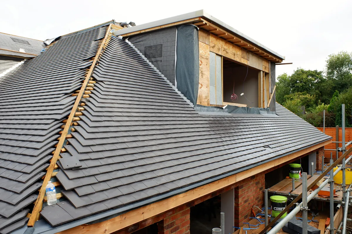 A dormer opened up during a loft conversion